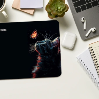 Коврик для мыши Cactus Night Cat 220x180x2мм (CS-MP-P12XS) - цена, купить или заказать с доставкой в интернет-магазине Коврик для мыши Cactus Night Cat 220x180x2мм (CS-MP-P12XS) - купить недорого с доставкой в интернет-магазине