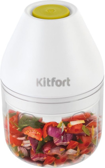 Измельчитель электрический Kitfort КТ-3087 0.17л. 22Вт белый/салатовый - купить недорого с доставкой в интернет-магазине