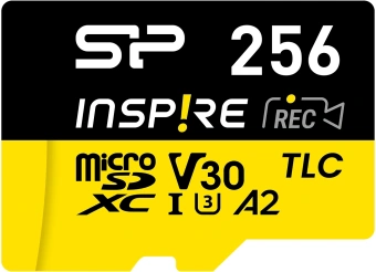 Флеш карта microSDXC 256GB Silicon Power SP256GBSTXLA2V1N Inspire V30 A2 w/o adapter - купить недорого с доставкой в интернет-магазине