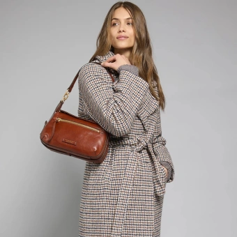 Сумка женская The Bridge Ingrid 04571501/14 коричневая натур.кожа - купить недорого с доставкой в интернет-магазине