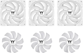 Вентилятор для корпуса Thermaltake Swafan EX12 Reverse ARGB 120х120x25 белый 4-pin 32.5дБ (упак.:3шт) (CL-F169-PL12SW-A) Ret - купить недорого с доставкой в интернет-магазине