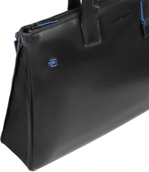 Деловая сумка Piquadro Blue Square CA4021B2/N с отделением для ноутбука 15.6" черная натур.кожа - купить недорого с доставкой в интернет-магазине