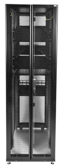 Шкаф серверный ЦМО (ШТК-СП-42.6.10-48АА-9005) напольный 42U 600x990мм пер.дв.перфор. 2 бок.пан. задн.дв.перфор.2-хст. направл.под закл.гайки 1350кг черный 683мм 141кг 120град. 1950мм IP20 сталь - купить недорого с доставкой в интернет-магазине