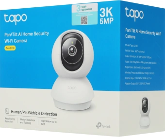 Камера видеонаблюдения IP TP-Link Tapo C230 Wi-Fi 4-4мм цв. корп.:белый - купить недорого с доставкой в интернет-магазине