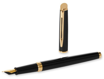 Ручка перьев. Waterman Hemisphere (CWS0920710) Matte Black GT F сталь нержавеющая подар.кор. - купить недорого с доставкой в интернет-магазине