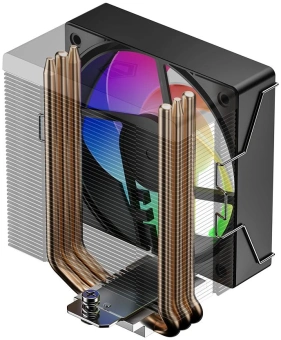 Устройство охлаждения(кулер) ID-Cooling SE-903-XT V2 ARGB Soc-AM5/AM4/1200/1700/1851 серебристый/черный 4-pin 14-29.1dB Al+Cu 150W 390gr Ret (SE-903-XT V2 ARGB) - купить недорого с доставкой в интернет-магазине