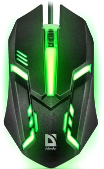 Мышь Defender Cyber MB-560L черный оптическая 1600dpi USB для ноутбука 2but (52560) - купить недорого с доставкой в интернет-магазине
