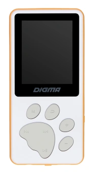 Плеер Hi-Fi Flash Digma S4 8Gb белый/оранжевый/1.8"/FM/microSDHC - купить недорого с доставкой в интернет-магазине
