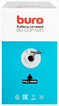 Кабель сетевой Buro BU-COP-045 UTP 4 пары cat.5E solid 0.45мм Cu 305м серый - купить недорого с доставкой в интернет-магазине