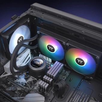 Система водяного охлаждения Thermaltake TH280 V2 Ultra ARGB Soc-AM5/AM4/1200/1700/1851 черный 4-pin 34.7dB Al LCD Ret (CL-W385-PL14SW-A) - купить недорого с доставкой в интернет-магазине