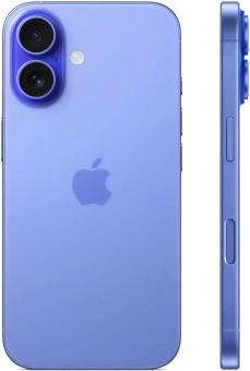 Смартфон Apple A3287 iPhone 16 256Gb ультрамарин моноблок 3G 4G 1Sim 6.1" 1179x2556 iOS 18 48Mpix 802.11 a/b/g/n/ac/ax/be NFC GPS Protect - купить недорого с доставкой в интернет-магазине