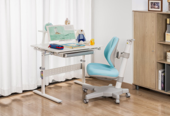 Кресло детское Cactus CS-CHR-3604BL голубой крестов. пластик серый - купить недорого с доставкой в интернет-магазине