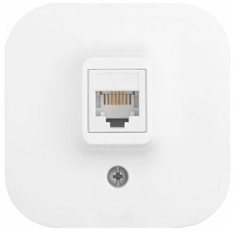 Розетка телеф. Legrand Quteo 782214 откр. белый - купить недорого с доставкой в интернет-магазине