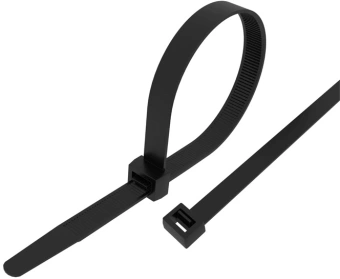 Стяжка пластиковая Rexant 07-1303 300x4.8мм (упак:100шт) нейлон внешний (-30/+80) черный - купить недорого с доставкой в интернет-магазине