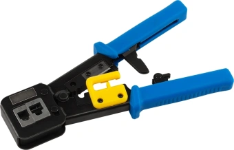 Инструмент обжимной Lanmaster LAN-CRI-468R/EZ для коннекторов синий/желтый - купить недорого с доставкой в интернет-магазине
