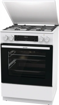 Плита Комбинированная Gorenje GKS6C71WF белый (металлическая крышка) реш.чугун - купить недорого с доставкой в интернет-магазине
