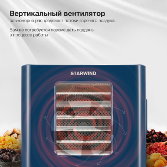 Сушка для фруктов и овощей Starwind SFD9535 12под. 400Вт черный - купить недорого с доставкой в интернет-магазине