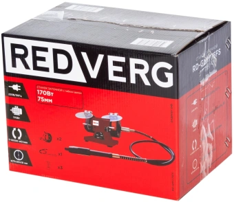 Электроточило RedVerg RD-GM1775FS 170Вт 10000об/мин d=75мм t=20мм - купить недорого с доставкой в интернет-магазине
