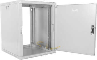 Шкаф коммутационный ЦМО (ШРН-12.350.1) настенный 12U 600x359мм пер.дв.стекл 200кг серый 300мм 180град. - купить недорого с доставкой в интернет-магазине