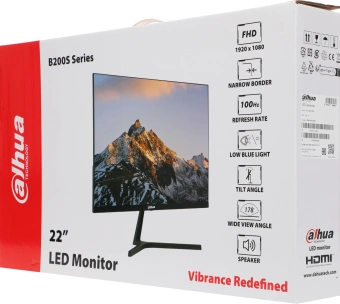 Монитор Dahua 21.5" DHI-LM22-B200S черный VA LED 5ms 16:9 HDMI M/M матовая 3000:1 250cd 178гр/178гр 1920x1080 100Hz VGA FHD 2кг - купить недорого с доставкой в интернет-магазине