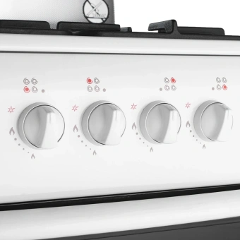 Плита Газовая Darina 1B1 GM 441 018 W белый/черный (стеклянная крышка) реш.чугун - купить недорого с доставкой в интернет-магазине