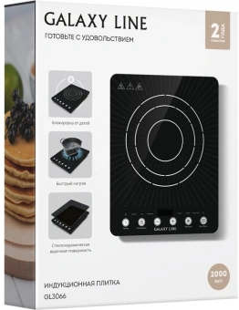Плита Индукционная Galaxy GL 3066 черный стеклокерамика (настольная) (7022230660) - купить недорого с доставкой в интернет-магазине