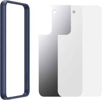 Чехол (клип-кейс) Samsung для Samsung Galaxy S22+ Frame Cover темно-синий/прозрачный (EF-MS906CNEGRU) - купить недорого с доставкой в интернет-магазине