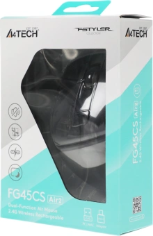 Мышь A4Tech Fstyler FG45CS Air2 серый оптическая 2000dpi silent беспров. USB для ноутбука 7but (FG45CS AIR2 USB (STONE GREY)) - купить недорого с доставкой в интернет-магазине