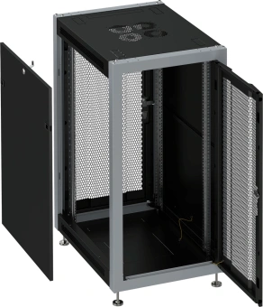 Шкаф коммутационный Sysmatrix (SL 6622.933 ) напольный 22U 600x600мм пер.дв.перфор. задн.дв.перфор. 800кг черный 51кг 180град. IP20 - купить недорого с доставкой в интернет-магазине