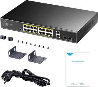 Коммутатор Cudy GS1018PS2 (L2) 18x1Гбит/с 2xКомбо(1000BASE-T/SFP) 2SFP 16PoE 200W неуправляемый - купить недорого с доставкой в интернет-магазине