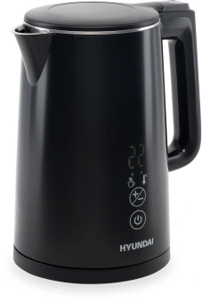 Чайник электрический Hyundai HYK-S5509 1.5л. 2200Вт черный корпус: металл/пластик - купить недорого с доставкой в интернет-магазине