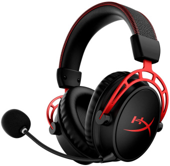 Наушники с микрофоном HyperX Cloud Alpha Wireless (CA002) черный/красный 1.8м мониторные Radio оголовье (4P5D4AA) - купить недорого с доставкой в интернет-магазине