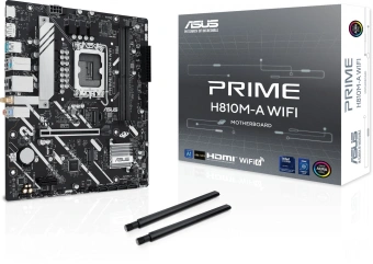Материнская плата Asus PRIME H810M-A WIFI Soc-1851 Intel H810 2xDDR5 mATX AC`97 8ch(7.1) GbLAN RAID+HDMI+DP - купить недорого с доставкой в интернет-магазине