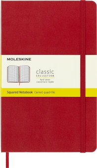 Блокнот Moleskine CLASSIC QP061R Large 130х210мм 240стр. клетка твердая обложка красный - купить недорого с доставкой в интернет-магазине