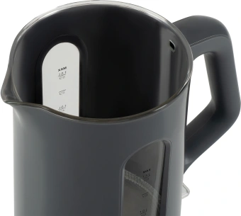 Чайник электрический Hyundai HYK-G4508 1.5л. 1700Вт серый/прозрачный корпус: стекло - купить недорого с доставкой в интернет-магазине