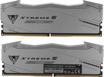 Память DDR5 2x16GB 8000MHz Patriot PVXR532G80C38KM Viper Xtreme 5 RGB RTL Gaming PC5-64000 CL38 DIMM 288-pin 1.45В с радиатором Ret - купить недорого с доставкой в интернет-магазине