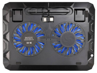 Подставка для ноутбука Buro BU-LCP156-B214 15.6"358x270x21мм 1xUSB 2x 140ммFAN 597г металлическая сетка/пластик черный - купить недорого с доставкой в интернет-магазине