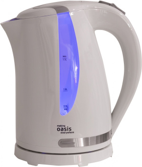 Чайник электрический Oasis K-2PW 1.7л. 2200Вт белый корпус: пластик - купить недорого с доставкой в интернет-магазине