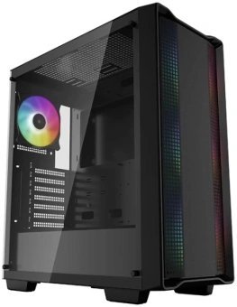 Корпус Deepcool CC560 ARGB черный без БП ATX 2x120mm 4x140mm 1xUSB2.0 1xUSB3.0 audio bott PSU - купить недорого с доставкой в интернет-магазине
