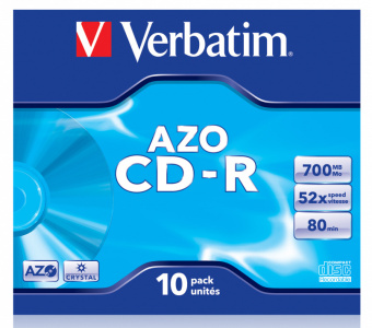 Диск CD-R Verbatim 700Mb 52x Jewel case (10шт) (43327) - купить недорого с доставкой в интернет-магазине