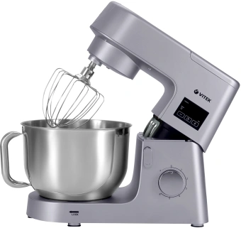 Миксер планетарный Vitek VT-PM0550 2000Вт серебристый - купить недорого с доставкой в интернет-магазине