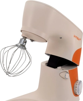 Миксер планетарный Vitek VT-PM0331 1800Вт кремовый/оранжевый - купить недорого с доставкой в интернет-магазине