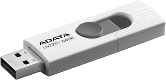 Флеш Диск A-Data 64GB UV220 AUV220-64G-RWHGY USB2.0 белый/серый - купить недорого с доставкой в интернет-магазине
