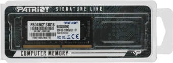 Память DDR4 8GB 2133MHz Patriot PSD48G213381S Signature RTL PC4-17000 CL15 SO-DIMM 260-pin 1.2В single rank Ret - купить недорого с доставкой в интернет-магазине