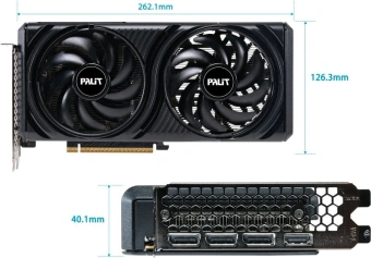 Видеокарта Palit PCI-E 5.0 PA-RTX5060 INFINITY 2 OC NVIDIA GeForce RTX 5060 8Gb 128bit GDDR7 2280/28000 HDMIx1 DPx3 HDCP Ret - купить недорого с доставкой в интернет-магазине