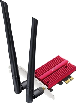 Сетевая карта Wi-Fi + Bluetooth Cudy WE9300 BE9300 PCI Express x1 (ант.внеш.съем) 2ант. - купить недорого с доставкой в интернет-магазине