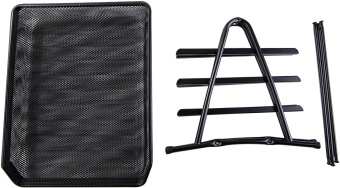 Лоток горизонтальный Deli E9181 для бумаг 350х278х275мм черный металл сетка - купить недорого с доставкой в интернет-магазине