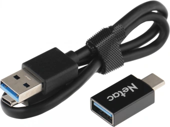 Накопитель SSD Netac USB-C 120GB NT01Z7S-120G-32BK Z7S 2.5" черный - купить недорого с доставкой в интернет-магазине