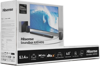 Саундбар Hisense AX5140Q 5.1.4 320Вт+280Вт черный - купить недорого с доставкой в интернет-магазине