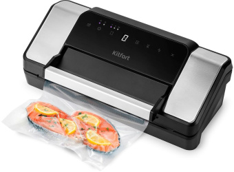 Вакуумный упаковщик Kitfort КТ-1532 130Вт черный/серебристый - купить недорого с доставкой в интернет-магазине